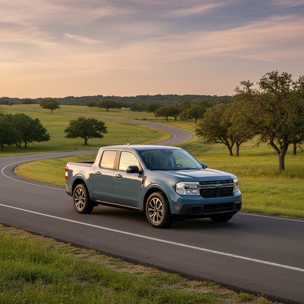 Ford Maverick Truck on Country Road