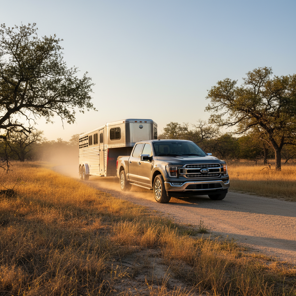 Ford F-150 Towing Horse Trailer