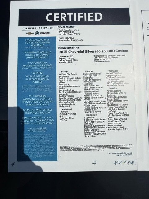 2025 Chevrolet Silverado 2500 HD Custom