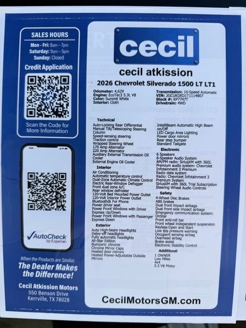 2026 Chevrolet Silverado 1500 LT