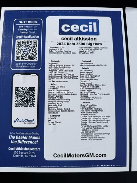 2024 RAM 2500 Big Horn
