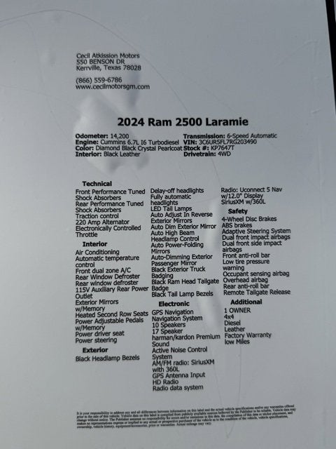 2024 RAM 2500 Laramie
