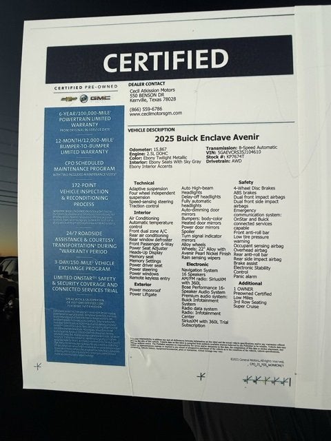 2025 Buick Enclave Avenir