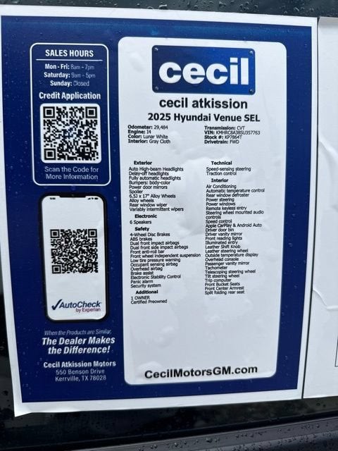 2025 Hyundai Venue SEL
