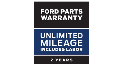 Ford Parts Warranty: Two years. Unlimited mileage. Includes labor. *