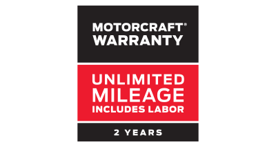 Motorcraft® Warranty: Two years. Unlimited mileage. Includes labor. *